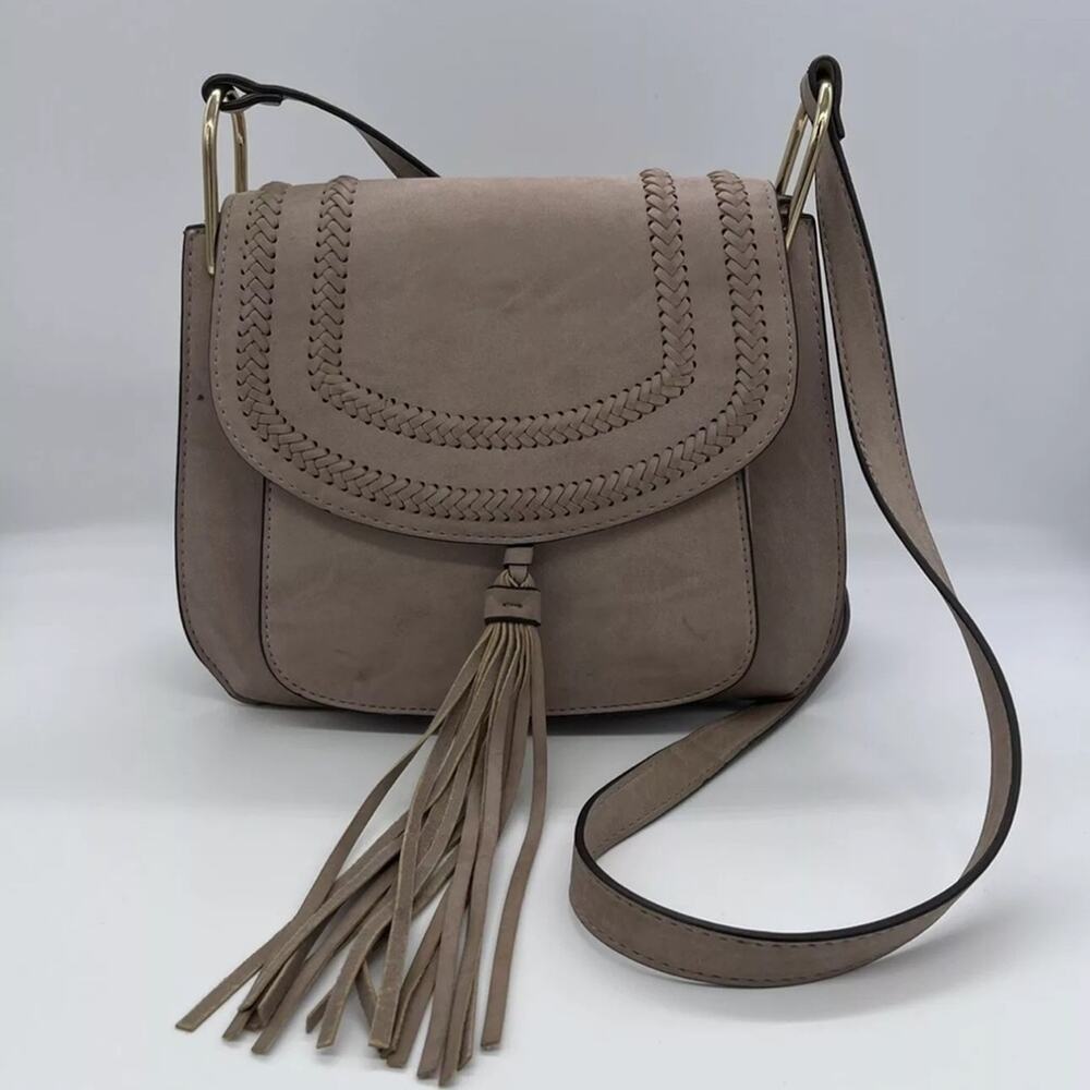 Gray Brown Franco Sarto Crossbody Handbag